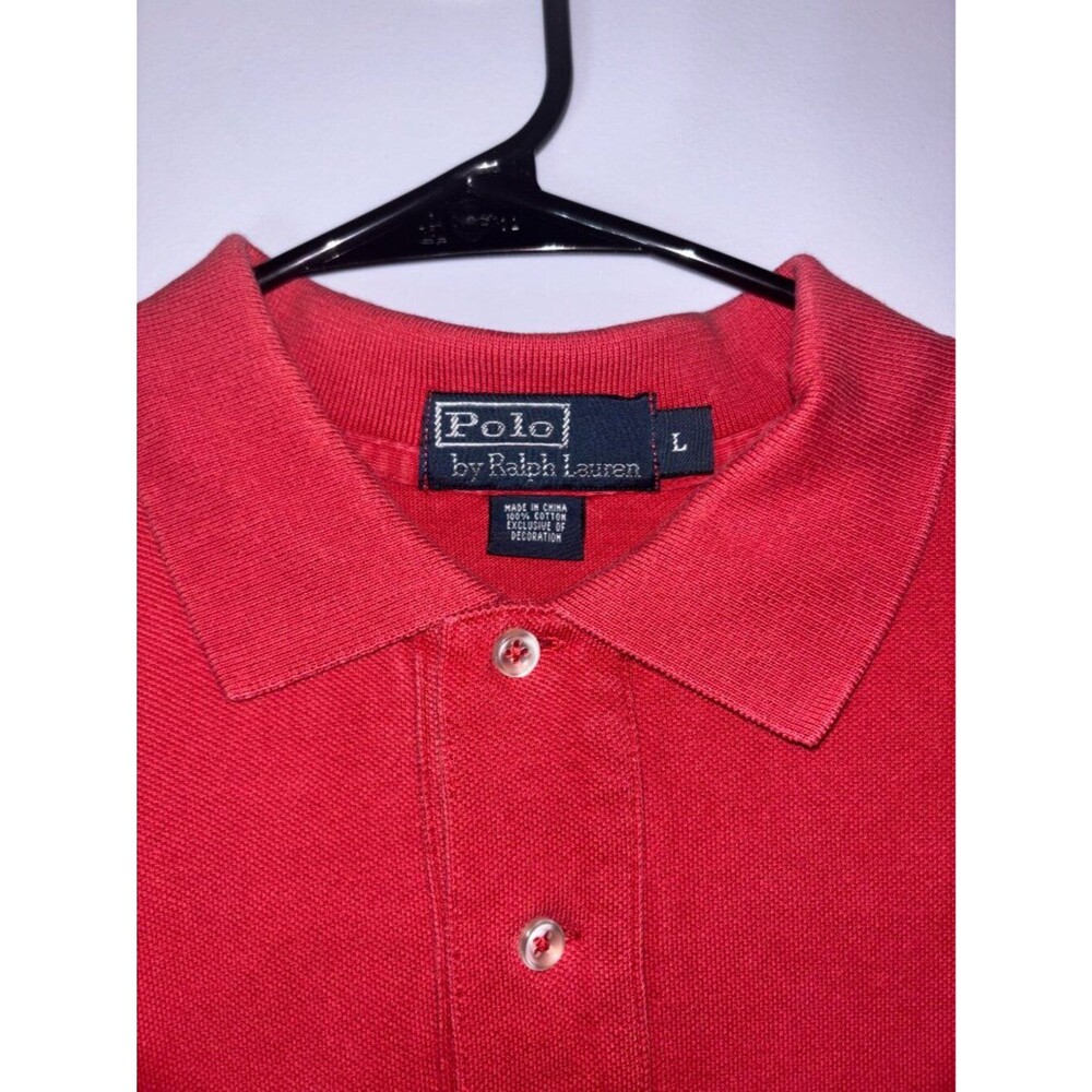 Polo Ralph Lauren Red Polo Shirt Men’s Size L - Picture 4 of 4